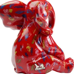KARE Design Figurine décorative Elephant Dots rouge 18cm><noscript><img width=