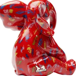 KARE Design Figurine décorative Elephant Dots rouge 18cm><noscript><img width=