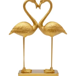 KARE Design Figurine décorative Flamingo Love doré 39cm> Accessoires