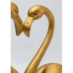 KARE Design Figurine décorative Flamingo Love doré 39cm><noscript><img width=