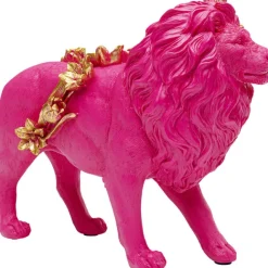 KARE Design Figurine décorative Flower Lion fuchsia 19cm> Accessoires