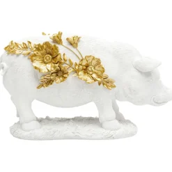 KARE Design Figurine décorative Flower Pig blanc 21cm><noscript><img width=