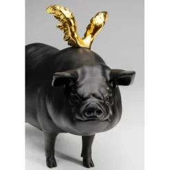 KARE Design Figurine décorative Flying  Pig noir 11cm><noscript><img width=
