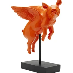 KARE Design Figurine décorative Flying Pig Orange 29cm> Accessoires