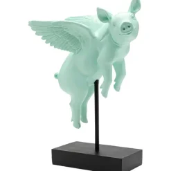 KARE Design Figurine décorative Flying Pig Turquoise 29cm> Accessoires