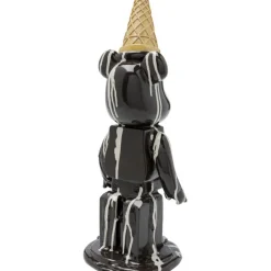 KARE Design Figurine décorative Gelato Bear noir 40cm><noscript><img width=