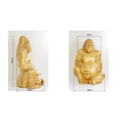 KARE Design Figurine décorative Gorilla doré XXL 249><noscript><img width=