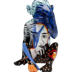 KARE Design Figurine décorative Graffiti Monkey bleu 39cm> Accessoires