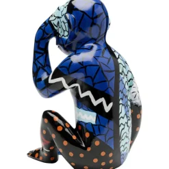 KARE Design Figurine décorative Graffiti Monkey bleu 39cm><noscript><img width=