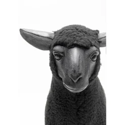 KARE Design Figurine décorative Happy Sheep Wool noir 37cm><noscript><img width=