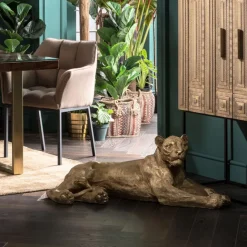 KARE Design Figurine décorative Lion doré 113cm><noscript><img width=