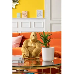 KARE Design Figurine décorative Monkey Gorilla Side doré 39cm><noscript><img width=