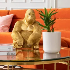 KARE Design Figurine décorative Monkey Gorilla Side doré 39cm><noscript><img width=