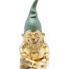 KARE Design Figurine décorative Nain Sitting doré vert 19cm> Accessoires