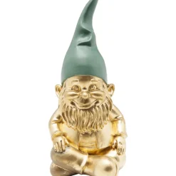 KARE Design Figurine décorative Nain Sitting doré vert 19cm> Accessoires