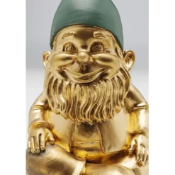 KARE Design Figurine décorative Nain Sitting doré vert 19cm><noscript><img width=