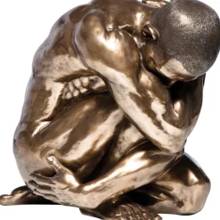 KARE Design Figurine décorative Nude Man Hug bronze 54cm> Accessoires