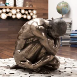 KARE Design Figurine décorative Nude Man Hug bronze 54cm><noscript><img width=