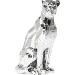 KARE Design Figurine décorative Sitting Cat Rivet chrome 82cm> Accessoires