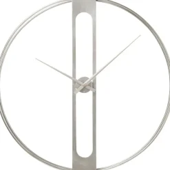 KARE Design Horloge murale Clip argenté Ø60cm> Accessoires