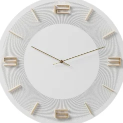KARE Design Horloge murale Leonardo blanc/doré Ø49cm> Accessoires