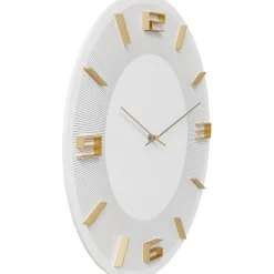 KARE Design Horloge murale Leonardo blanc/doré Ø49cm><noscript><img width=