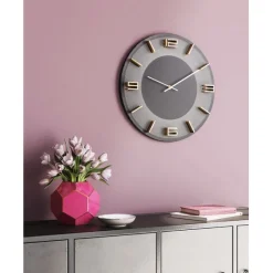 KARE Design Horloge murale Leonardo gris/doré Ø49cm> Accessoires
