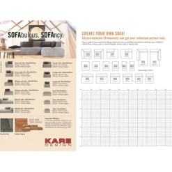 KARE Design Infinity 2-places 100 Elements gris> Meubles