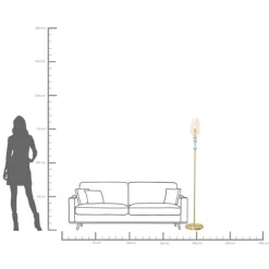 KARE Design Lampadaire Allegra doré 165cm><noscript><img width=