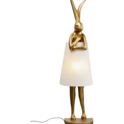 KARE Design Lampadaire Animal Rabbit or/blanc 150cm> Luminaires