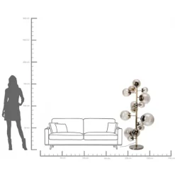 KARE Design Lampadaire Balloon fumé 160cm><noscript><img width=