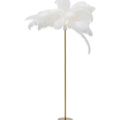 KARE Design Lampadaire Feather Palm blanc 165cm> Luminaires