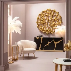 KARE Design Lampadaire Feather Palm blanc 165cm> Luminaires