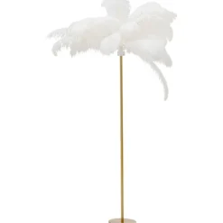 KARE Design Lampadaire Feather Palm blanc 165cm><noscript><img width=
