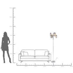 KARE Design Lampadaire Headlight chromé 163cm><noscript><img width=