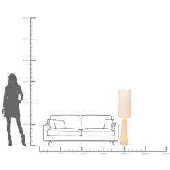 KARE Design Lampadaire Marleen beige bouclé 130cm><noscript><img width=