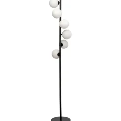 KARE Design Lampadaire Scala Balls Milky noir 160cm> Luminaires