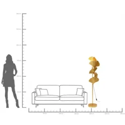 KARE Design Lampadaire Yuva doré 160cm><noscript><img width=