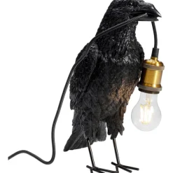 KARE Design Lampe à poser Animal Crow noir mat 34cm> Luminaires