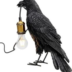 KARE Design Lampe à poser Animal Crow noir mat 34cm><noscript><img width=