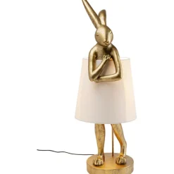 KARE Design Lampe à poser Animal Rabbit doré/blanc 88cm> Luminaires