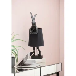 KARE Design Lampe à poser Animal Rabbit noir 68cm><noscript><img width=