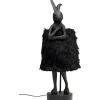 KARE Design Lampe à poser Animal Rabbit Fur noir/doré 68cm> Luminaires