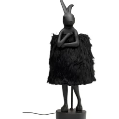 KARE Design Lampe à poser Animal Rabbit Fur noir/doré 68cm> Luminaires