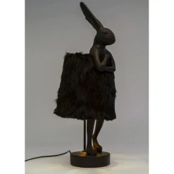 KARE Design Lampe à poser Animal Rabbit Fur noir/doré 68cm><noscript><img width=