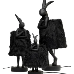 KARE Design Lampe à poser Animal Rabbit Fur noir/doré 68cm><noscript><img width=