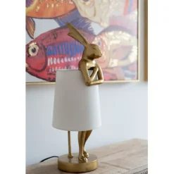 KARE Design Lampe à poser Animal Rabbit doré/blanc 50cm><noscript><img width=