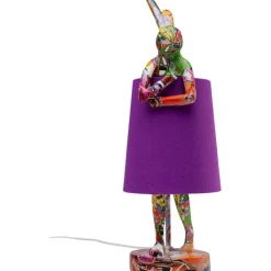KARE Design Lampe à poser Animal Rabbit Graffiti/violet 50cm> Luminaires