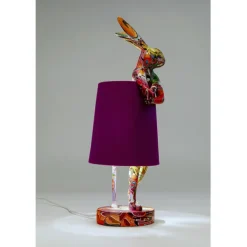 KARE Design Lampe à poser Animal Rabbit Graffiti/violet 50cm><noscript><img width=