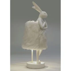 KARE Design Lampe à poser Animal Rabbit Fur blanc/argenté 50cm><noscript><img width=